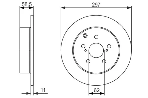 BOSCH Brake Disc (0986479574)