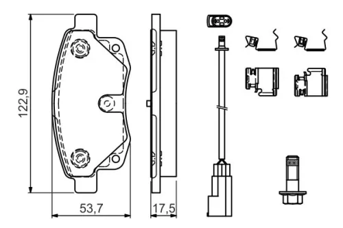 BOSCH Brake Pad Set, disc brake (0986494614)