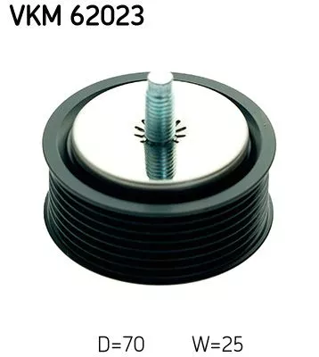SKF Deflection/Guide Pulley, V-ribbed belt (VKM62023)
