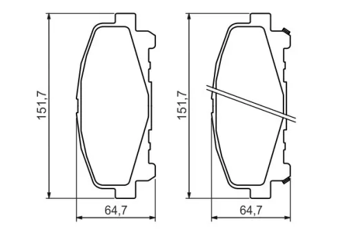 BOSCH Brake Pad Set, disc brake (0986494382)