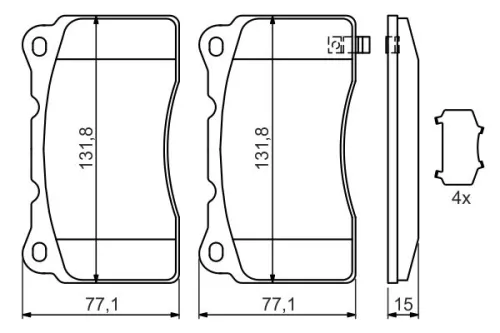 BOSCH Brake Pad Set, disc brake (0986494395)