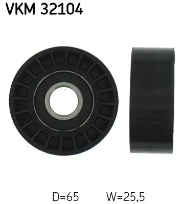 SKF Deflection/Guide Pulley, V-ribbed belt (VKM32104)