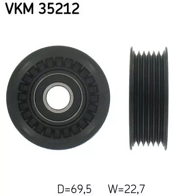 Deflection/Guide Pulley, V-ribbed belt