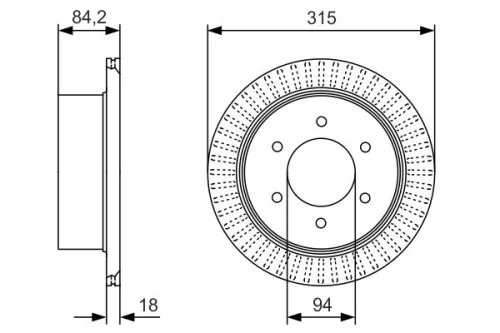 BOSCH Brake Disc (0986479C32)