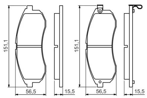 BOSCH Brake Pad Set, disc brake (0986494362)