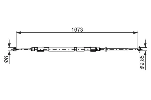 BOSCH Cable Pull, parking brake (1987477947)