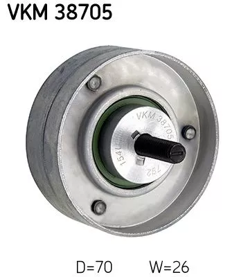 SKF Deflection/Guide Pulley, V-ribbed belt (VKM38705)