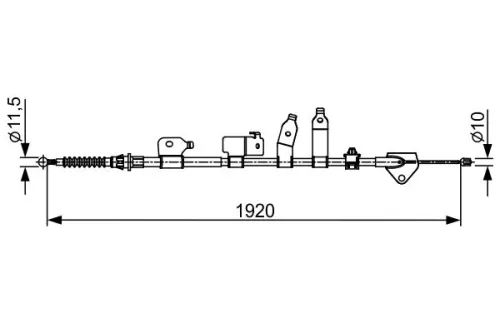 BOSCH Cable Pull, parking brake (1987482438)