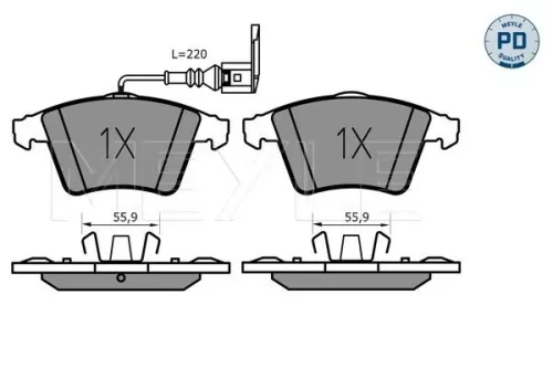 MEYLE Brake Pad Set, disc brake (0252374619/PD)