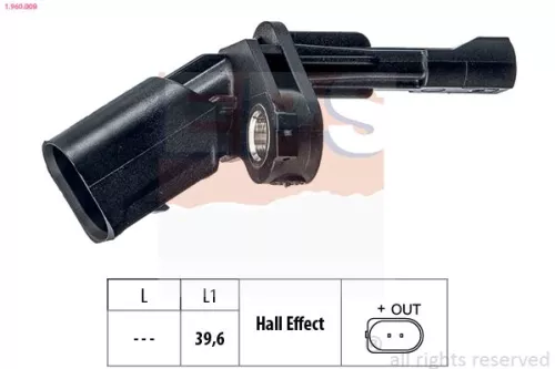 Sensor, wheel speed