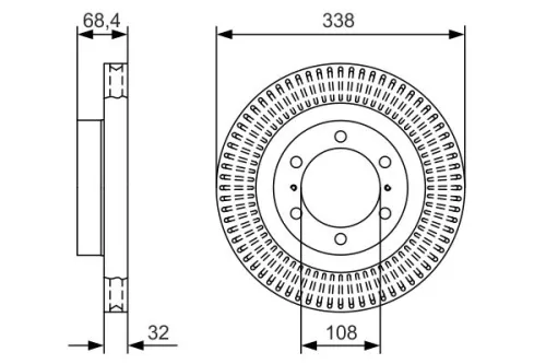 BOSCH Brake Disc (0986479A65)