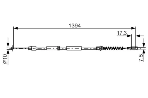 BOSCH Cable Pull, parking brake (1987482033)