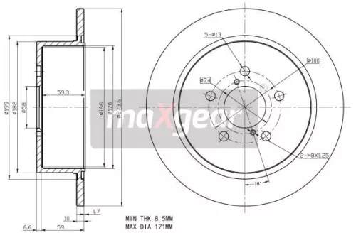 MAXGEAR Brake Disc (19-2356)