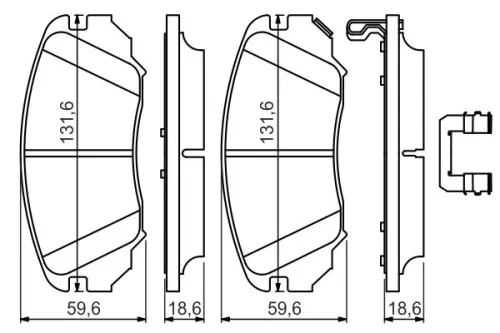 BOSCH Brake Pad Set, disc brake (0986494632)