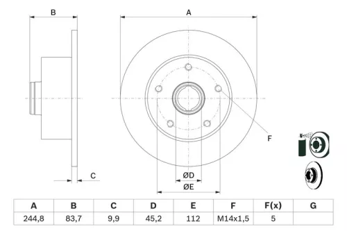 BOSCH Brake Disc (0986479B48)
