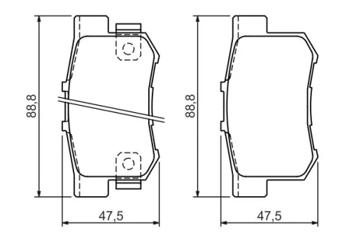BOSCH Brake Pad Set, disc brake (0986494358)