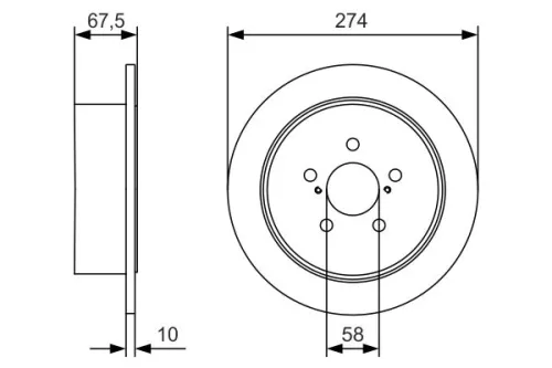 BOSCH Brake Disc (0986479A82)