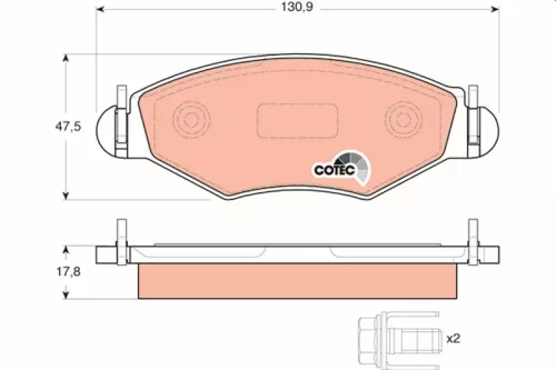 TRW Brake Pad Set, disc brake (GDB1500)