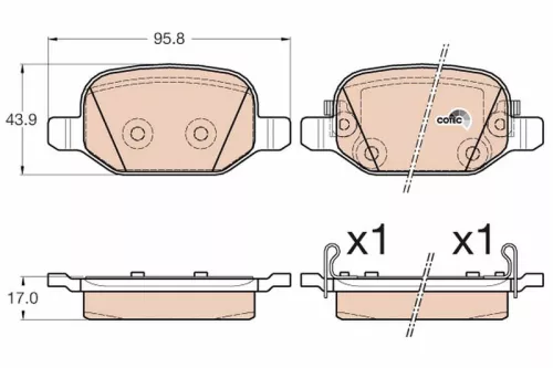 TRW Brake Pad Set, disc brake (GDB2002)