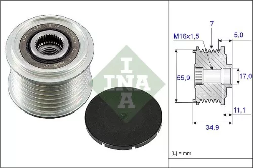 Schaeffler INA Alternator Freewheel Clutch (535008310)