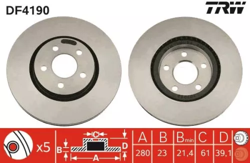 TRW Brake Disc (DF4190)