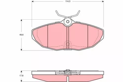 TRW Brake Pad Set, disc brake (GDB1511)