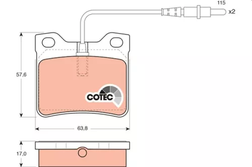 TRW Brake Pad Set, disc brake (GDB985)