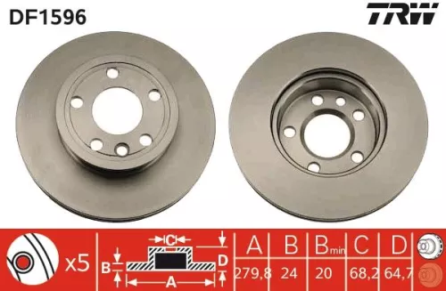 TRW Brake Disc (DF1596)