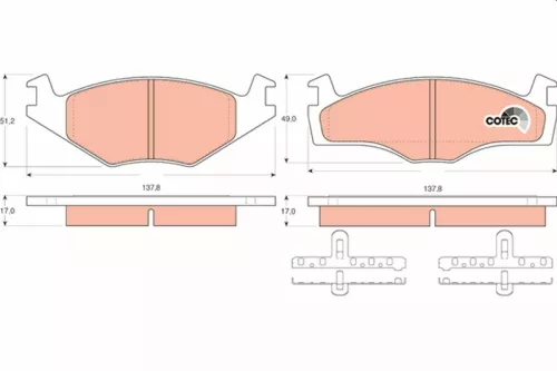 TRW Brake Pad Set, disc brake (GDB1219)