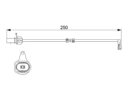 BOSCH Warning Contact, brake pad wear (1987474510)