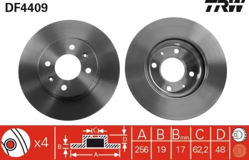 TRW Brake Disc (DF4409)