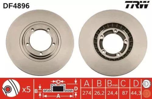 TRW Brake Disc (DF4896)
