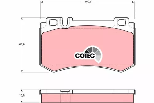 TRW Brake Pad Set, disc brake (GDB1544)