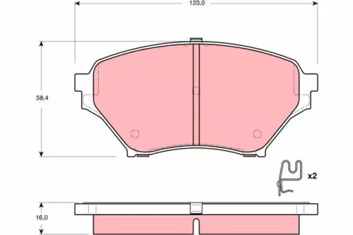 TRW Brake Pad Set, disc brake (GDB3302)