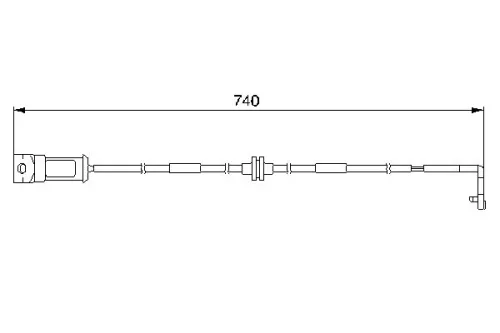 BOSCH Warning Contact, brake pad wear (1987474934)