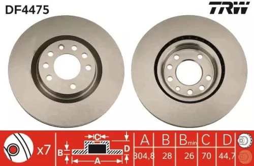 TRW Brake Disc (DF4475)