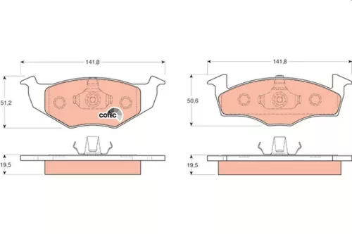 TRW Brake Pad Set, disc brake (GDB1218)