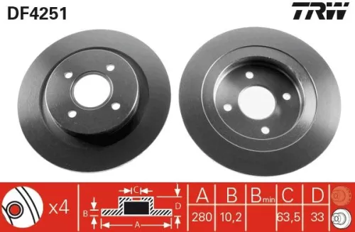 TRW Brake Disc (DF4251)
