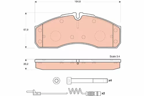 TRW Brake Pad Set, disc brake (GDB1694)