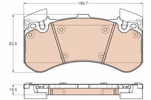 TRW Brake Pad Set, disc brake (GDB1976)