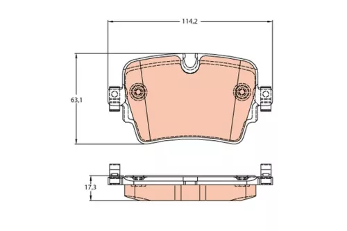 TRW Brake Pad Set, disc brake (GDB2095)
