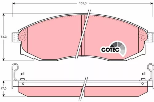 TRW Brake Pad Set, disc brake (GDB3124)
