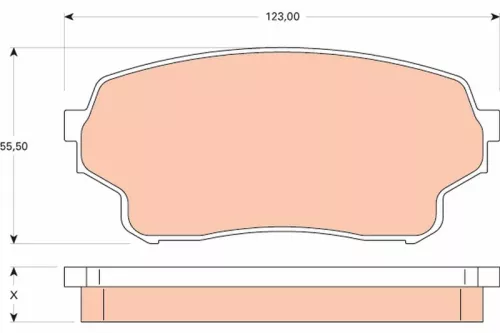 TRW Brake Pad Set, disc brake (GDB3490)