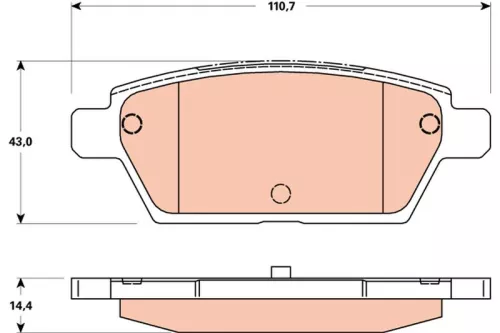 TRW Brake Pad Set, disc brake (GDB3517)