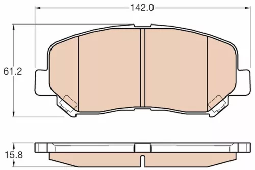 TRW Brake Pad Set, disc brake (GDB3562)