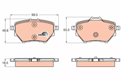 TRW Brake Pad Set, disc brake (GDB2036)