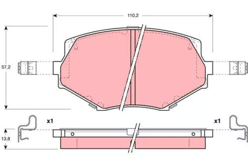 TRW Brake Pad Set, disc brake (GDB3103)