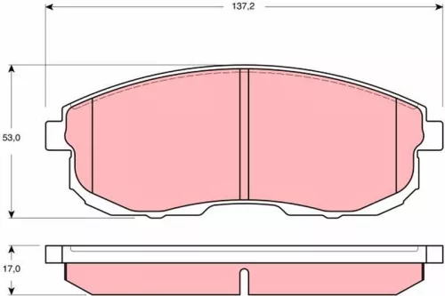 TRW Brake Pad Set, disc brake (GDB3390)
