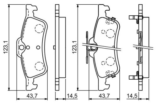 BOSCH Brake Pad Set, disc brake (0986494719)