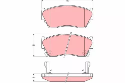 TRW Brake Pad Set, disc brake (GDB1012)